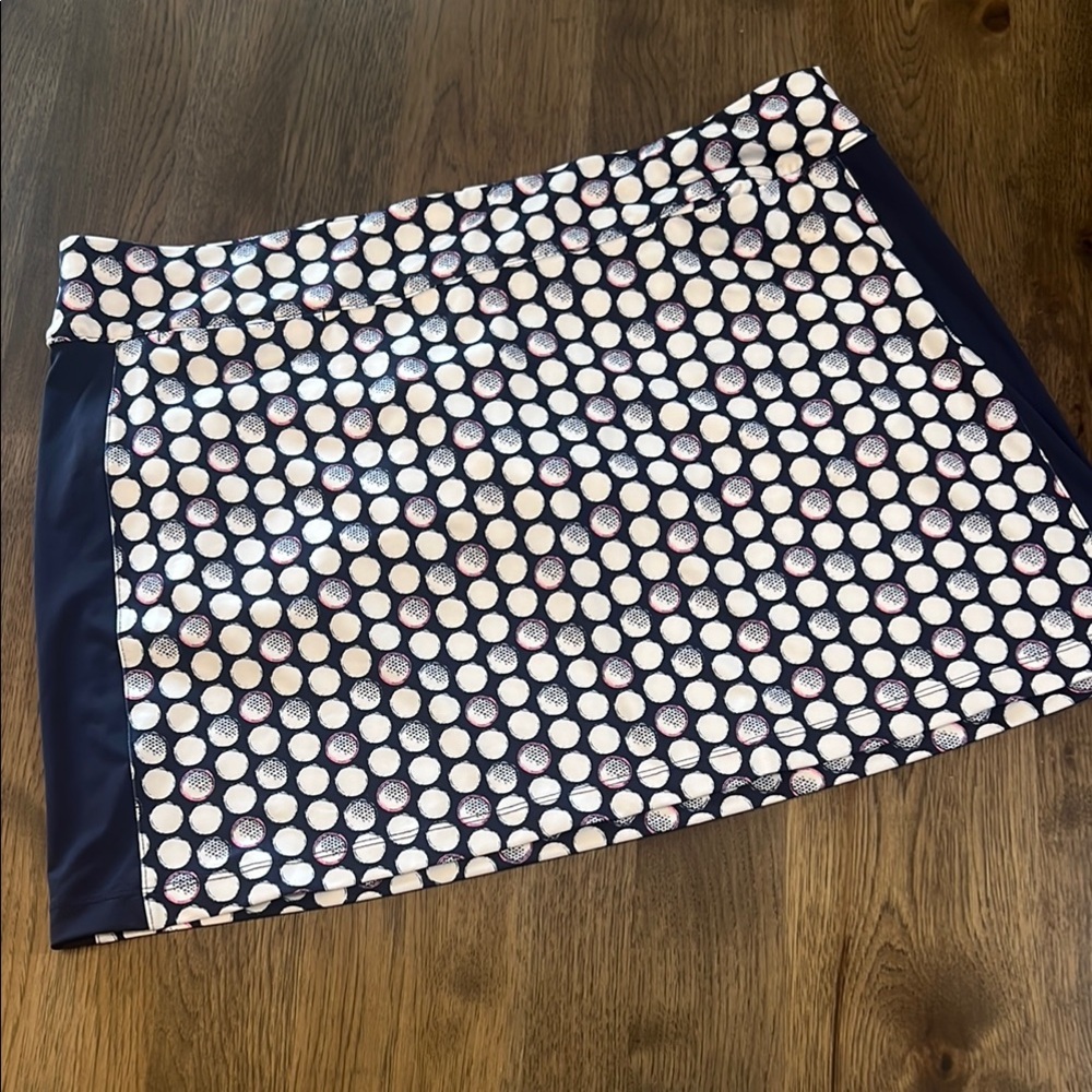 Coral Bay Polka Dot Navy and White Golf Ball Skort. XLP